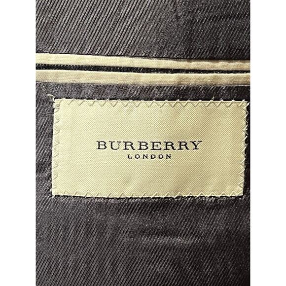 Burberry London 42L Brown Blue Tan Plaid Designer Blazer Sport Coat Jacket - Picture 15 of 16